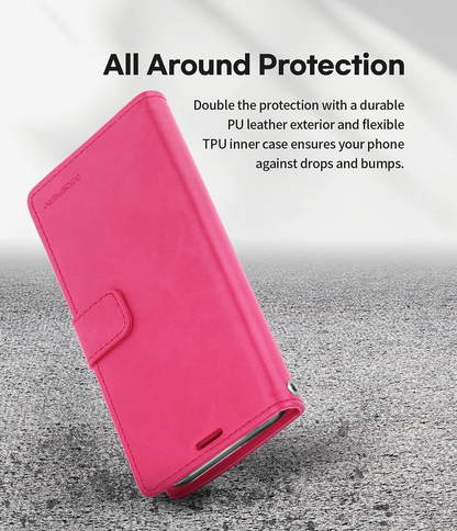 For iPhone 17 Pro Max Hot Pink Wallet Case