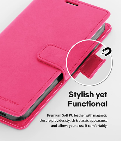 For iPhone 17 Pro Max Hot Pink Wallet Case