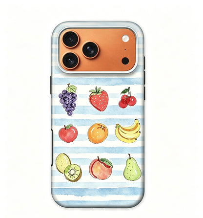 For iPhone 17 Pro Magsafe Case- Fruits Pattern Dual Layer Protection
