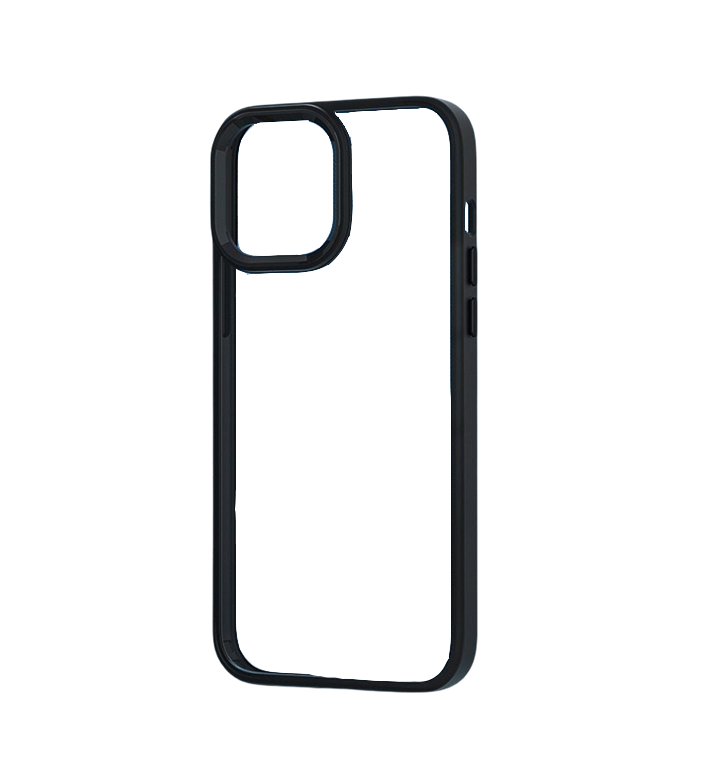 For iPhone 16 Plus Bumper Clear Case-Black Edge
