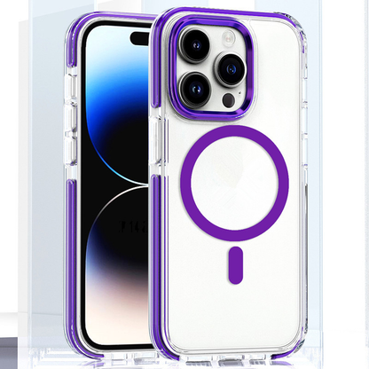 For iPhone 15 Pro MagSafe Case, Purple Edge