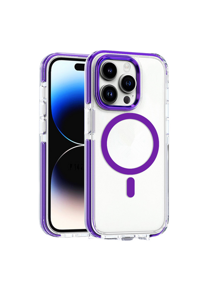 For iPhone 15 Pro MagSafe Case, Purple Edge