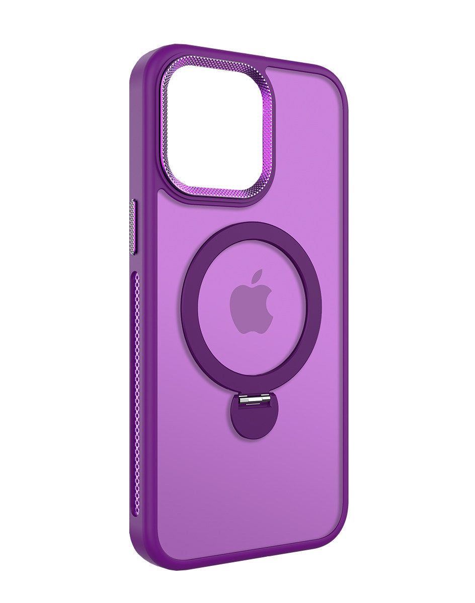 For iphone 15 Magsafe Stand Ring Case-Purple