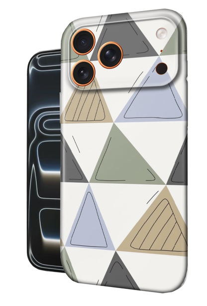 For iPhone 17 Pro Max Slim Lightweight Hard Case,Triangle Pattern