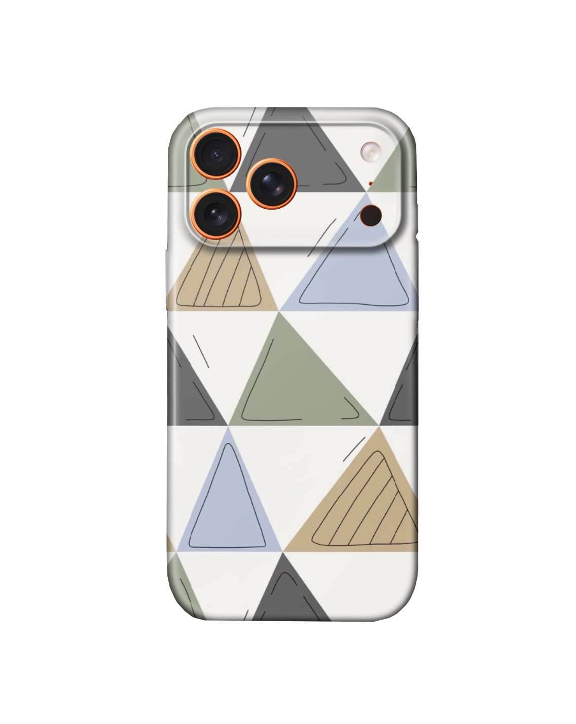For iPhone 17 Pro Max Slim Lightweight Hard Case,Triangle Pattern