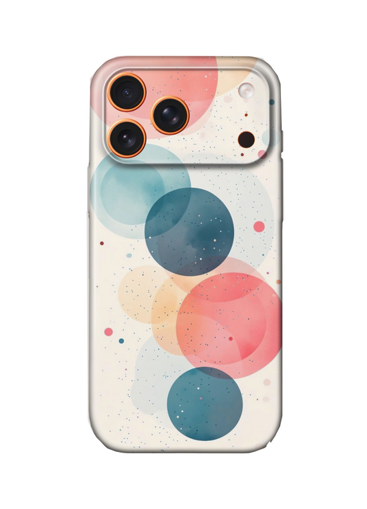 For iPhone 17 Pro Max Slim Case with Camera Lens Protection,Circles Pattern