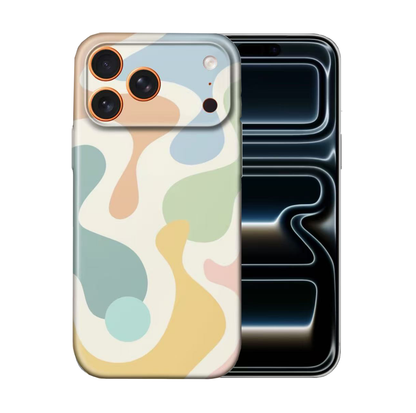For iPhone 17 Pro Max Slim Case with Camera Lens Protection,Colourflow Pattern