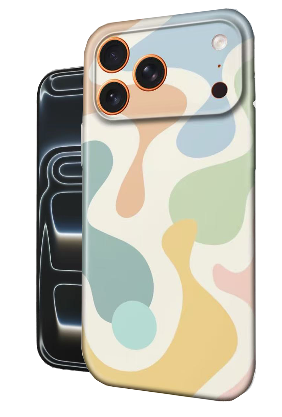 For iPhone 17 Pro Max Slim Case with Camera Lens Protection,Colourflow Pattern