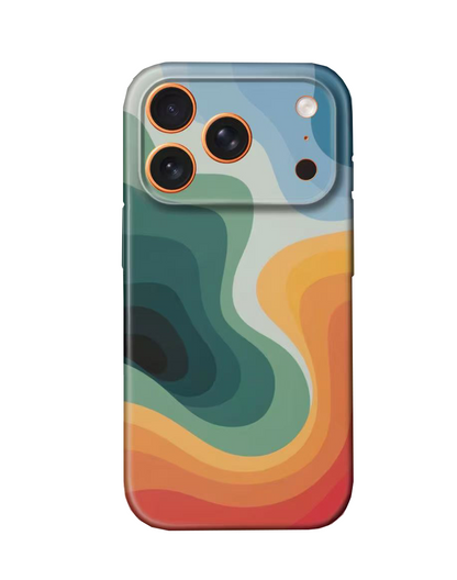 For iPhone 17 Pro Slim Case with Camera Lens Protection-Multiflow Pattern
