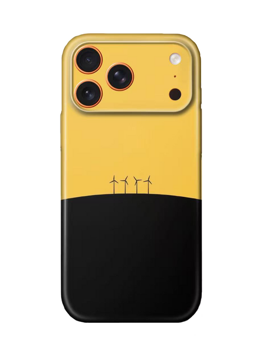 For iPhone 17 Pro Max Slim Case with Camera Lens Protection, Windmills Pattern