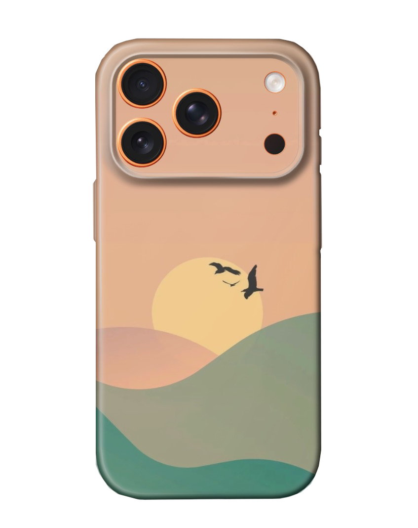 For iPhone 17 Pro Slim Case with Camera Lens Protection, Sunset Pattern