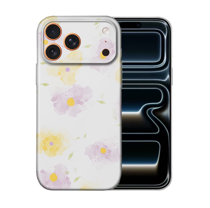 For iPhone 17 Pro Max Slim Case with Camera Lens Protection, Purple Flowers Pattern