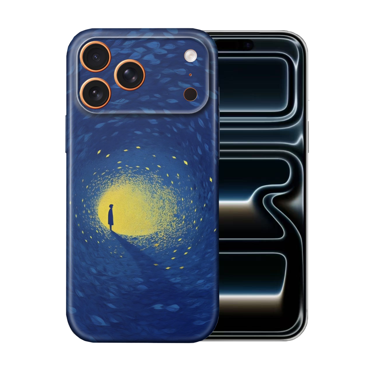 For iPhone 17 Pro Max Slim Case with Camera Lens Protection- Lights Pattern