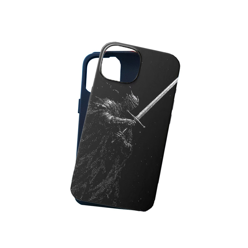 For iPhone 15 Dual layers Protective Magsafe case,knight Pattern