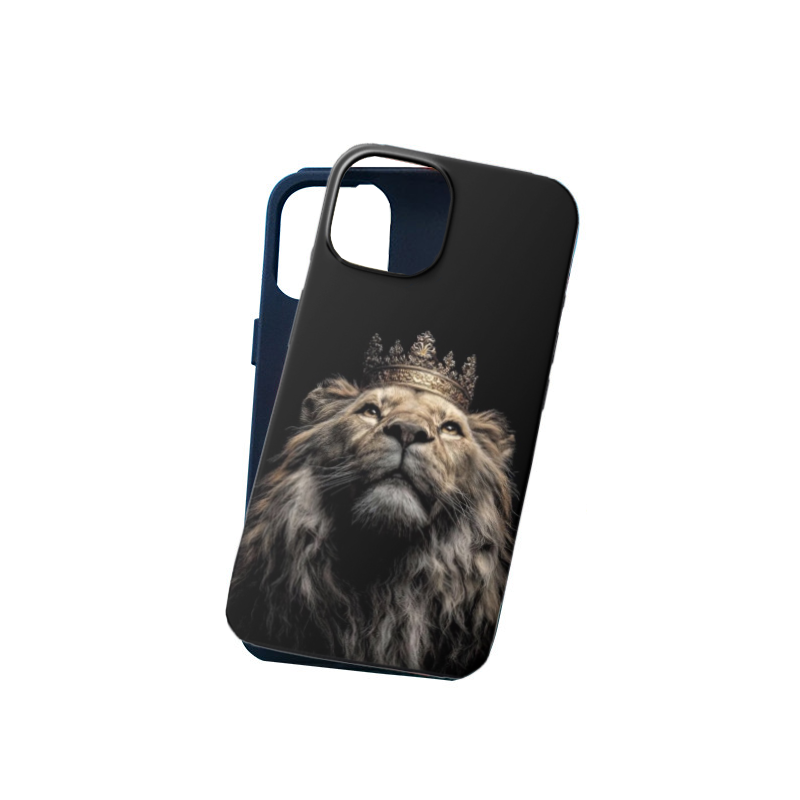 For iPhone 13 Dual layers Magsafe case,Lion Pattern