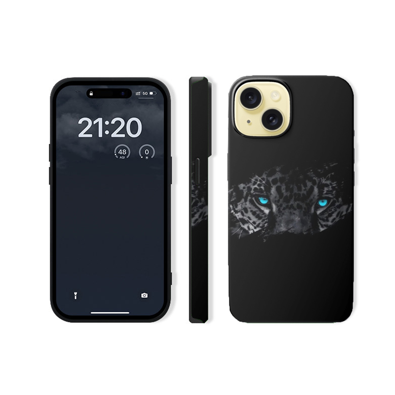For iPhone 13 Dual layers Protective Magsafe case,Leopard2 Pattern