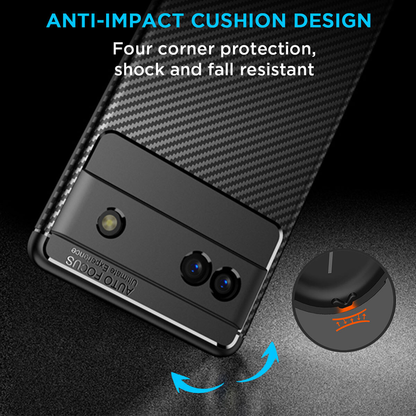 For Google Pixel 7a Case Heavy Duty Shockproof Carbon Fiber Cover