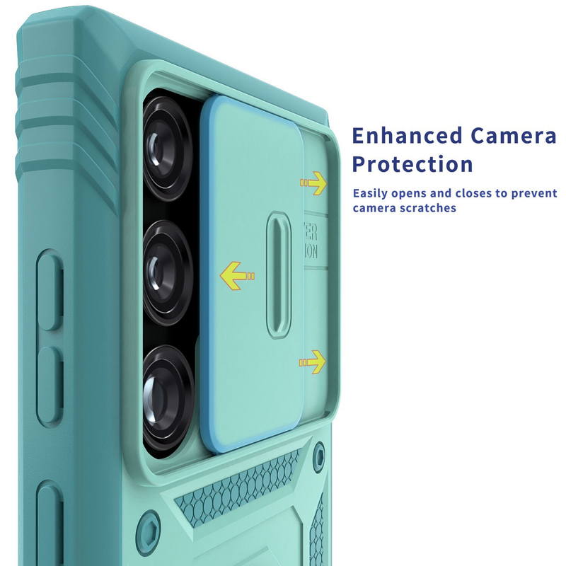 For Samsung Galaxy S22 Ultra Shockproof Cover-Teal/Green