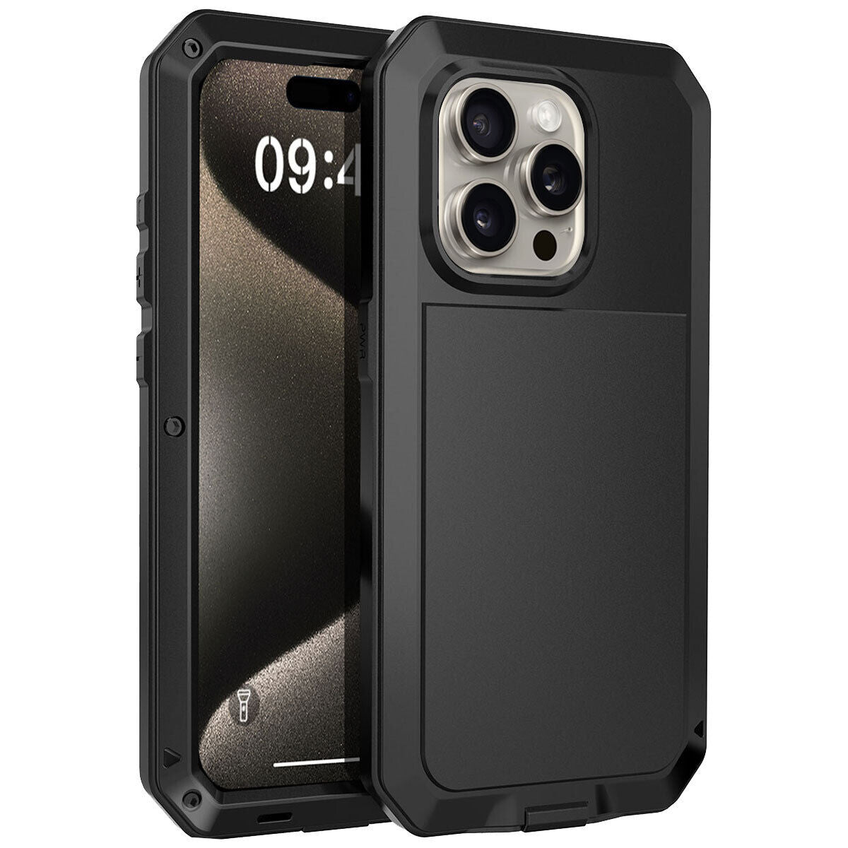 For iPhone 13 Pro Max Metal Case Shockproof Heavy Duty Cover