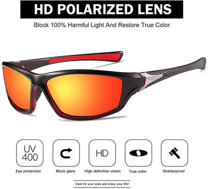 Polarized Sunglasses Mens New Style Driving Sport glasses orange colour