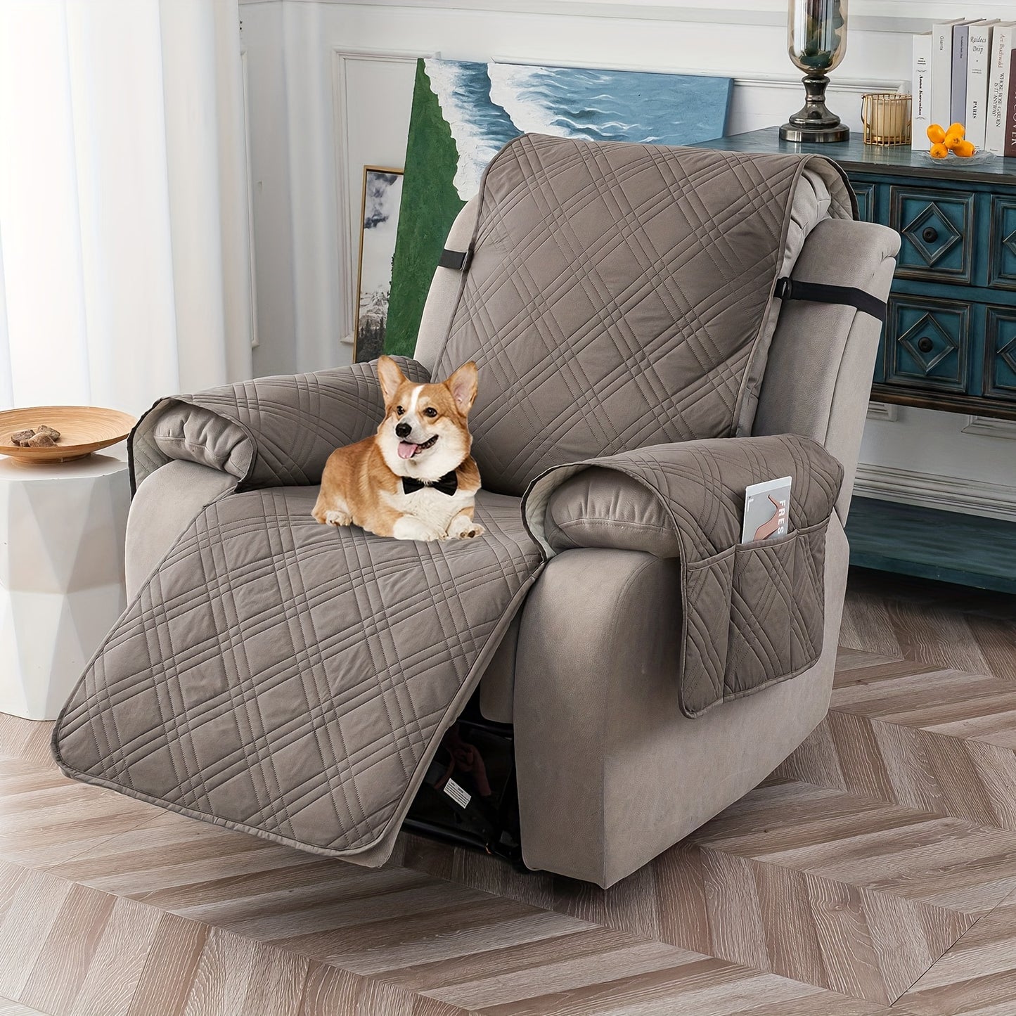 1pc Recliner Chair Cover Pad  for 1 Seater Sofa Slipcover