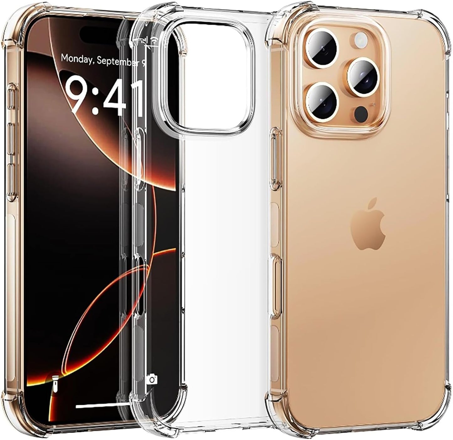 For iPhone 15 Pro Max Clear Case  + 2 x Screen Protectors
