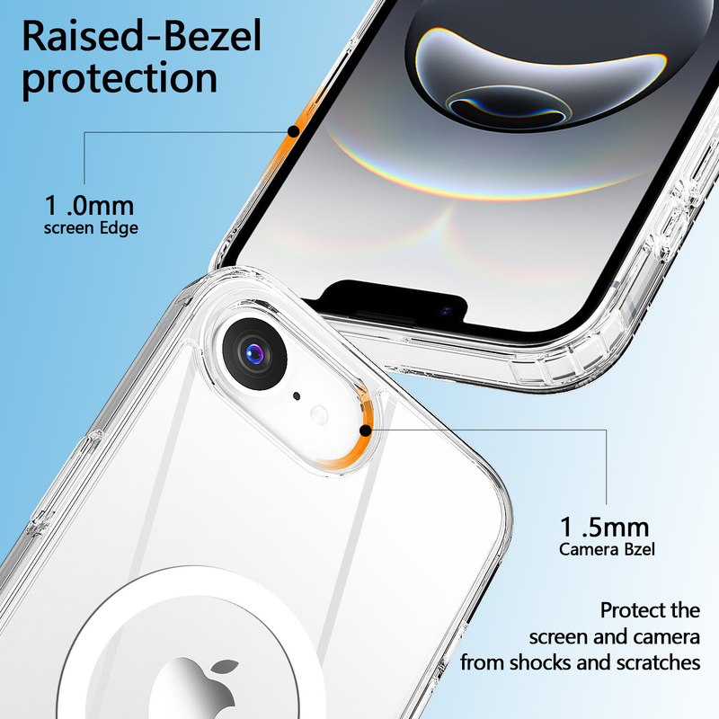 For iPhone 17e MagSafe Case Clear Shockproof  Protective Cover