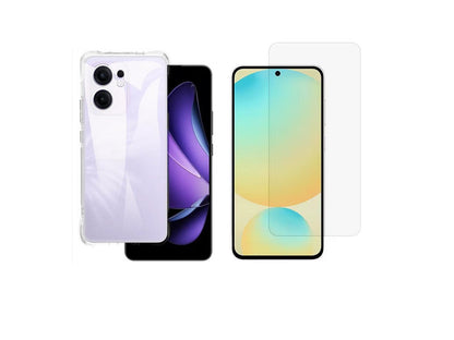 For OPPO Reno13  Shock proof Clear Case + 1 x Screen Protector