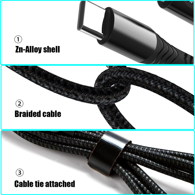 2 x Type C to USB-C Cable  Fast Charging Cable with LED Display For iPhone 16 15 and Samsung