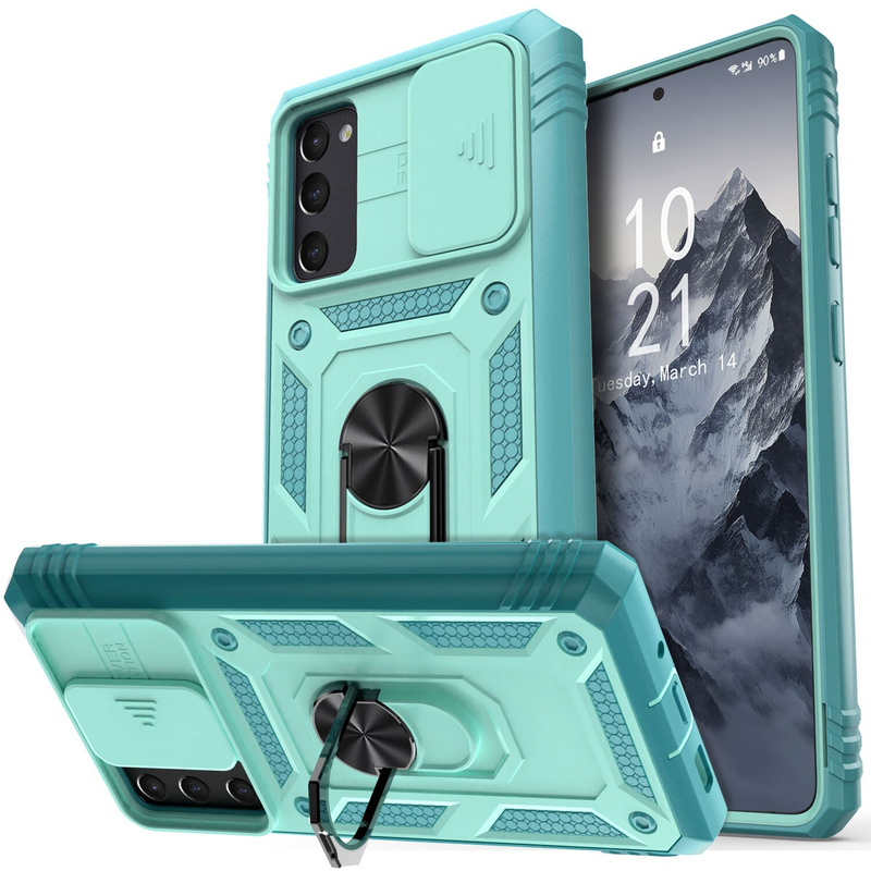 For Samsung Galaxy S21 FE 5G  Shockproof Case-Green