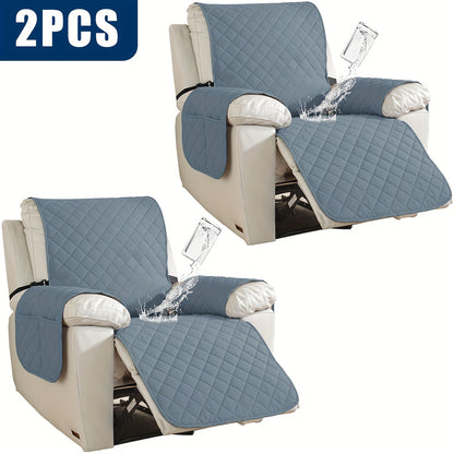 2pcs Waterproof Recliner Chair Non-Slip Cover