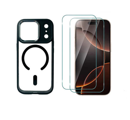 For iPhone 17 Pro Max Magsafe Black Case + 2 x Screen Protectors
