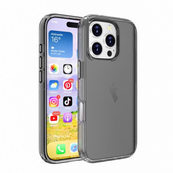 For Iphone 16 Pro Case Translucent Black