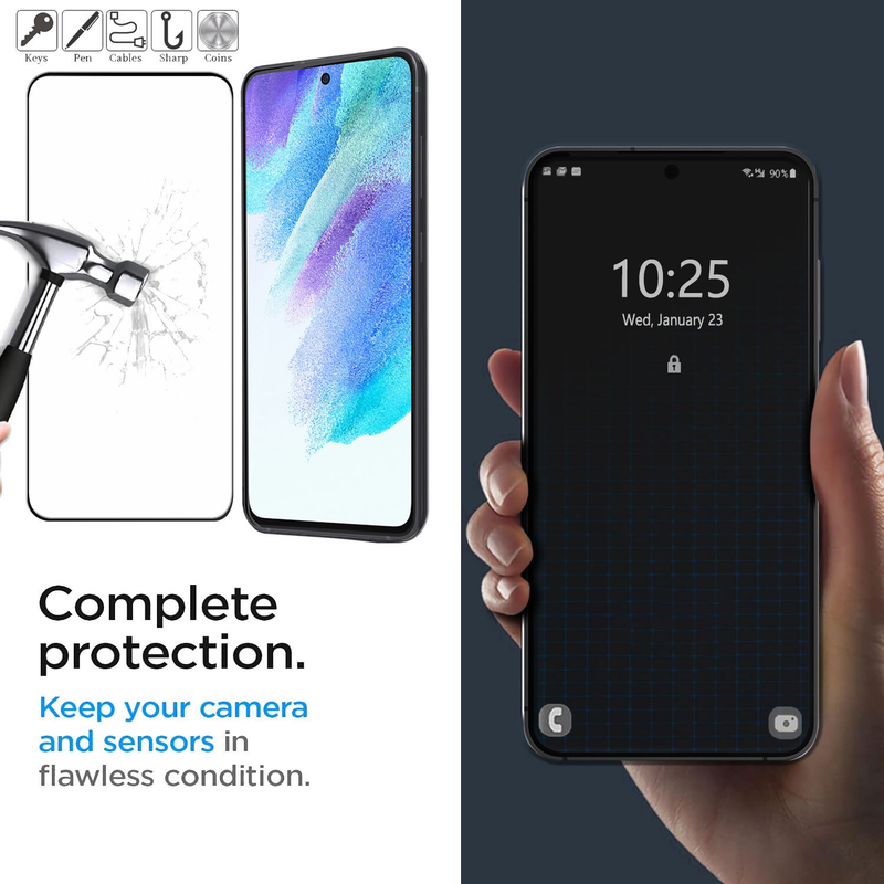 For Samsung Galaxy A55 Full Cover Tempered Glass Screen Protector 2-Pack