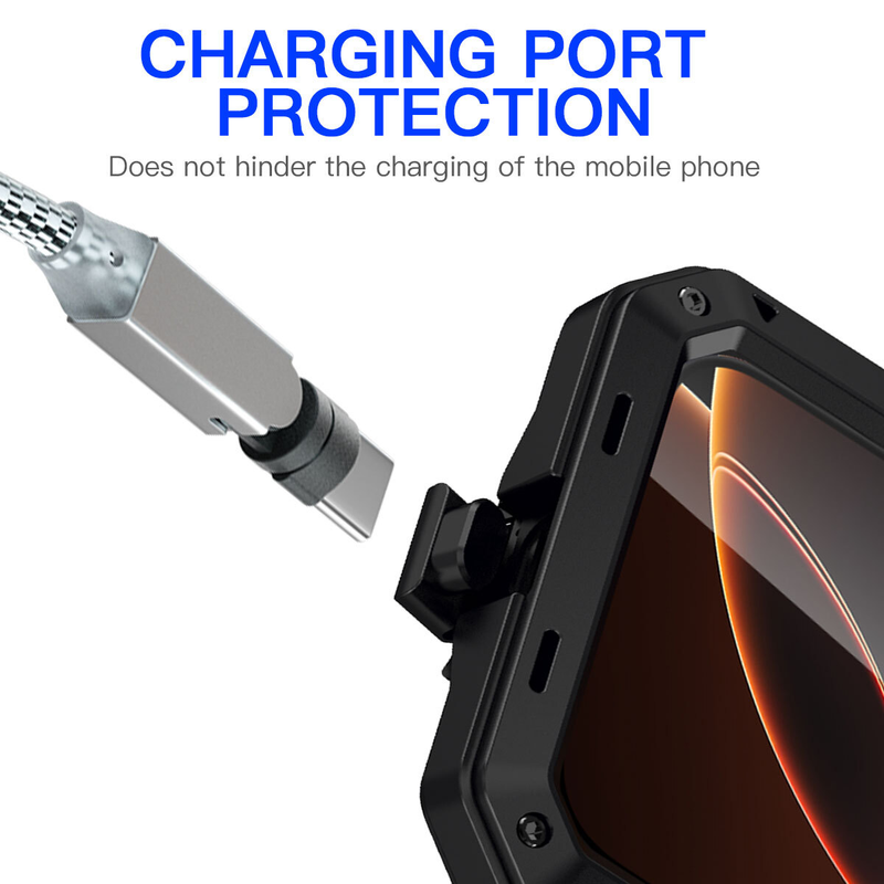 For iPhone 13 Pro Max Metal Case Shockproof Heavy Duty Cover