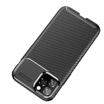 For Apple iPhone 13 Pro Fiber Rugged Case TPU Cover-Black