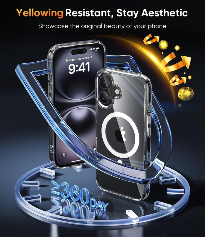 For iPhone 16 Magsafe Case Clear  Protective Cover
