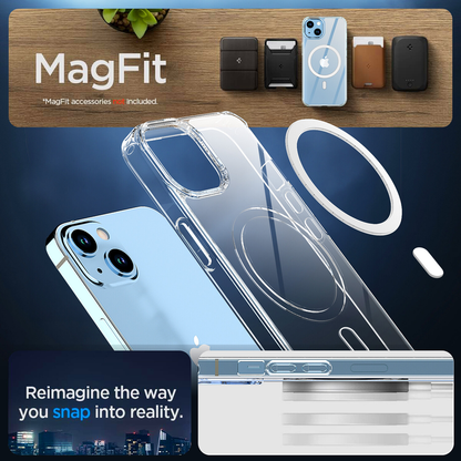 For iPhone 13 Clear Case Magsafe Cover + 2 x Tempered Glass Protectors