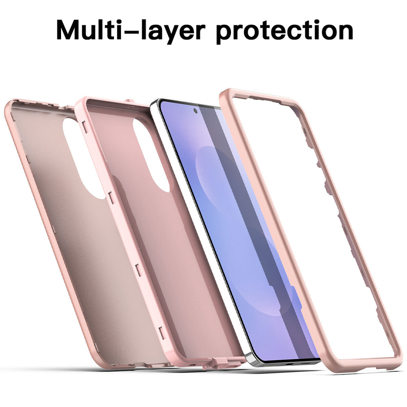For Samsung Galaxy S21 Ultra Shockproof Heavy Duty Case ,Rose Gold