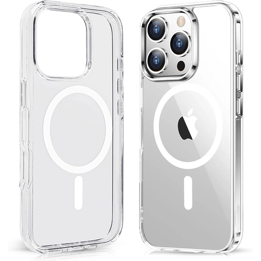 For iPhone 15 Pro Clear MagSafe Shockproof Transparent  Protective Case