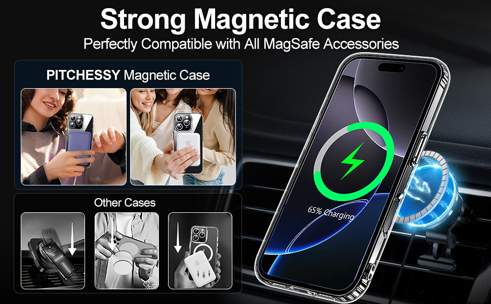 Clear Case for iPhone 17E Shockproof Magnet Cover