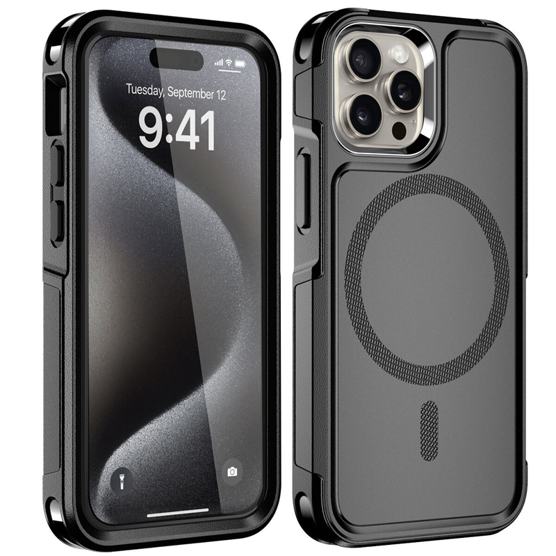 For iPhone 16 MagSafe Case Heavy Duty Shockproof Rugged Cover
