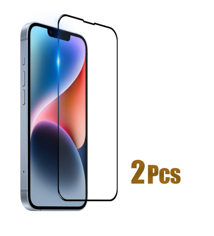 2X For iPhone 14 Plus Full Cover Tempered Glass  Screen Protector