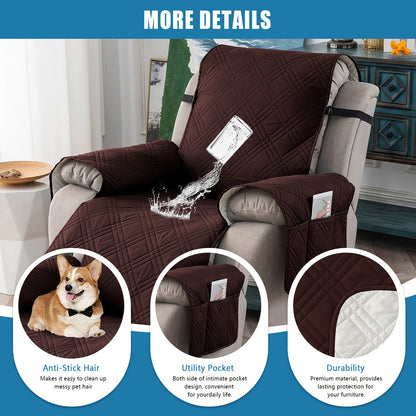 1pc Recliner Chair Cover Pad  for 1 Seater Sofa Slipcover