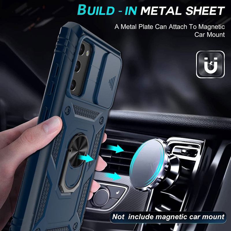 For Samsung Galaxy S21 FE 5G Shockproof Case-Blue