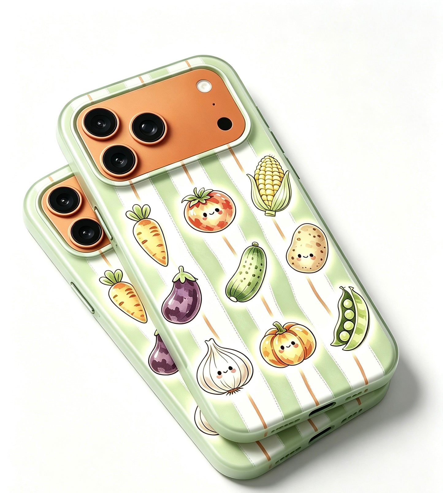 For iPhone 17 Pro Magsafe Case- Vegetables Pattern Dual Layer Protection