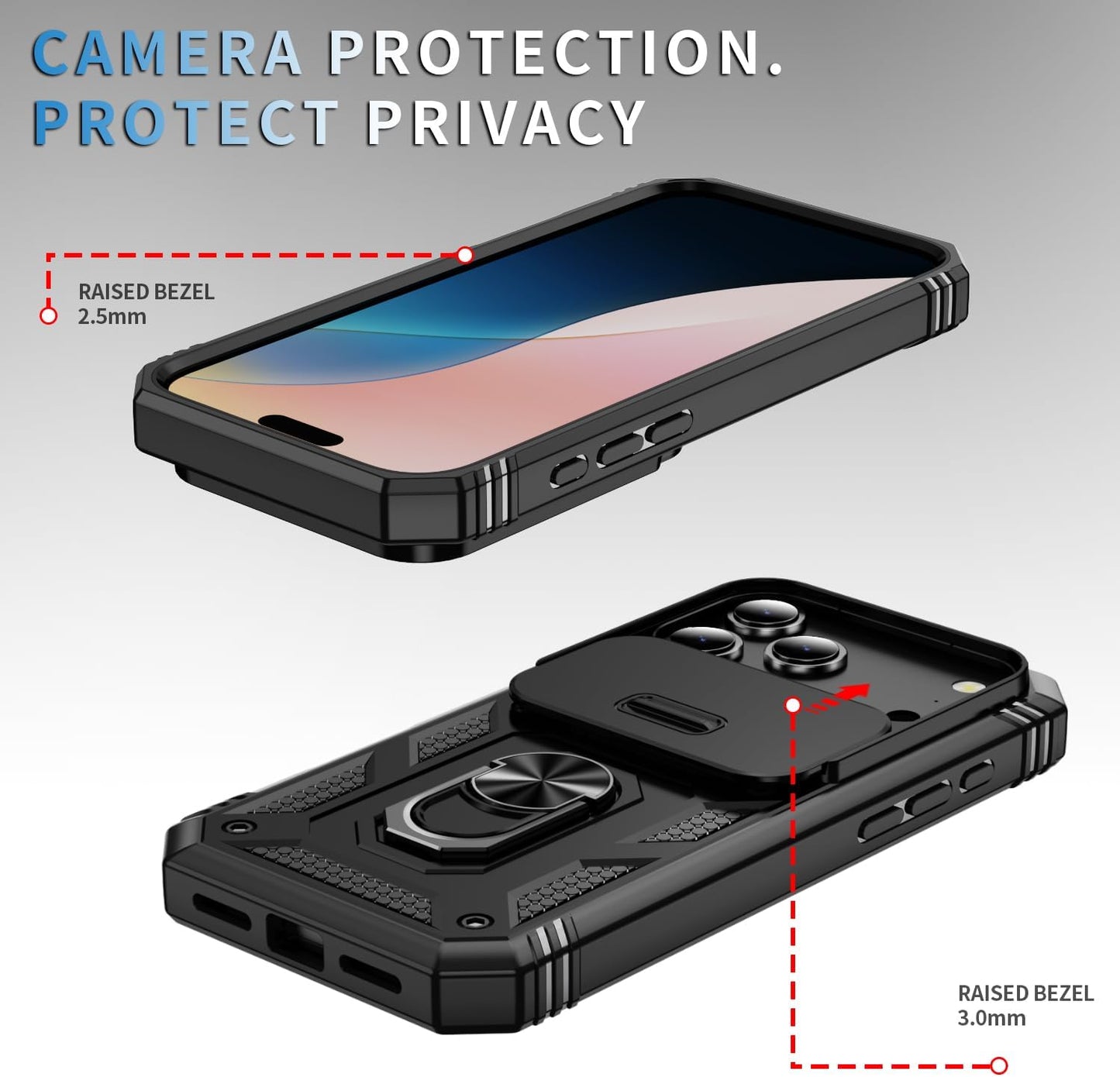 For iPhone 17 Pro Shockproof Case with Camera Lens Protections