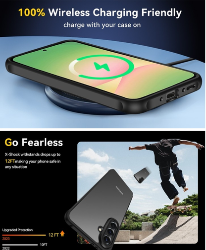Matte Phone Case for Samsung A56  5G Shockproof Cover,Black