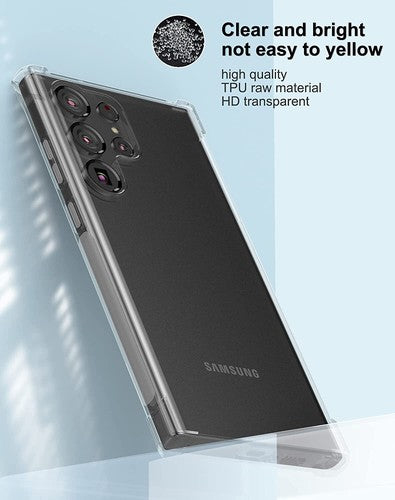 For Samsung Galaxy S25 Ultra Edge S24 S23 S21 Flexible Clear Shockproof  TPU case