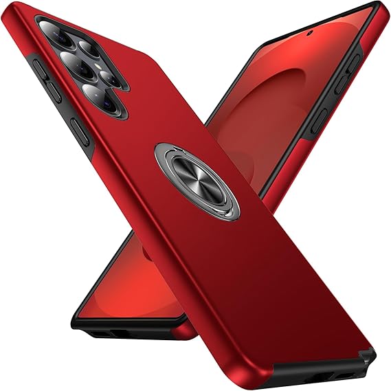 For Samsung Galaxy S26 Ultra Case  Kickstand Red Case